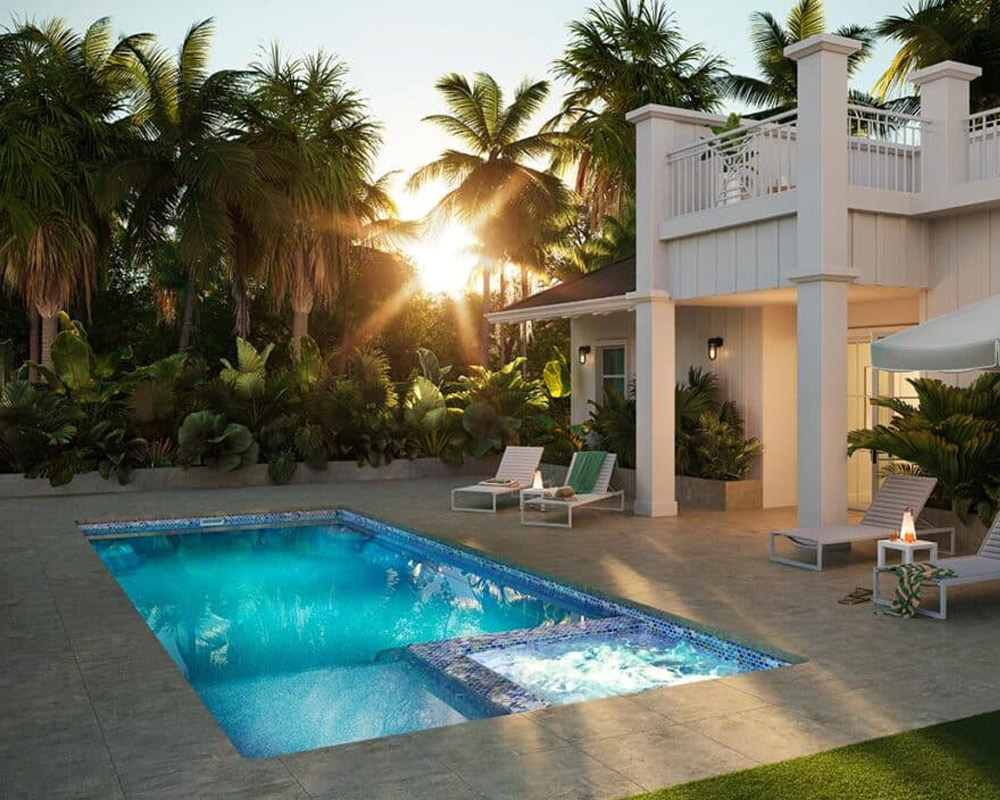 Astoria Collection from Latham Pools installation near Byron MI